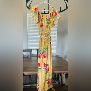 Vividly colored floral maxi